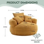 Indoor circular wide sofa and lazy sofa chair
