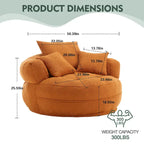 Indoor circular wide sofa and lazy sofa chair