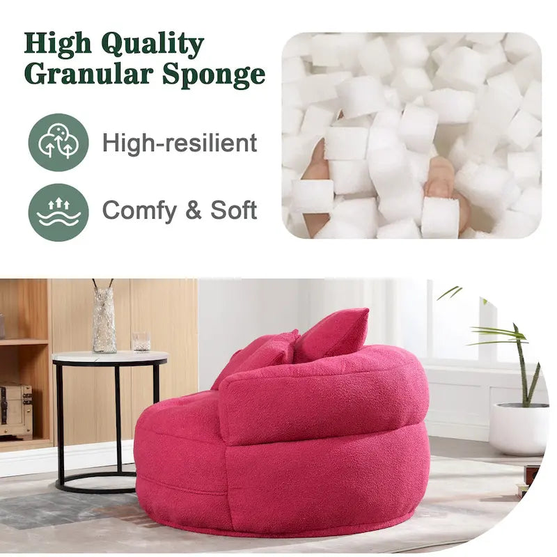 Indoor circular wide sofa and lazy sofa chair
