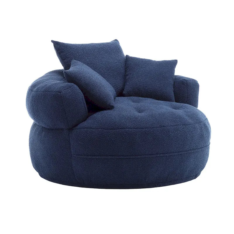 Indoor circular wide sofa and lazy sofa chair