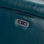 Brown Leather Power Recliner with USB Port - Single Seat