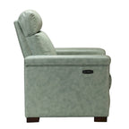 Brown Leather Power Recliner with USB Port - Single Seat