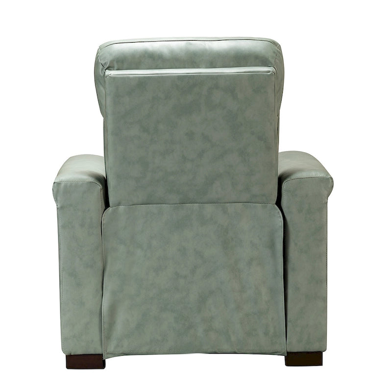Brown Leather Power Recliner with USB Port - Single Seat