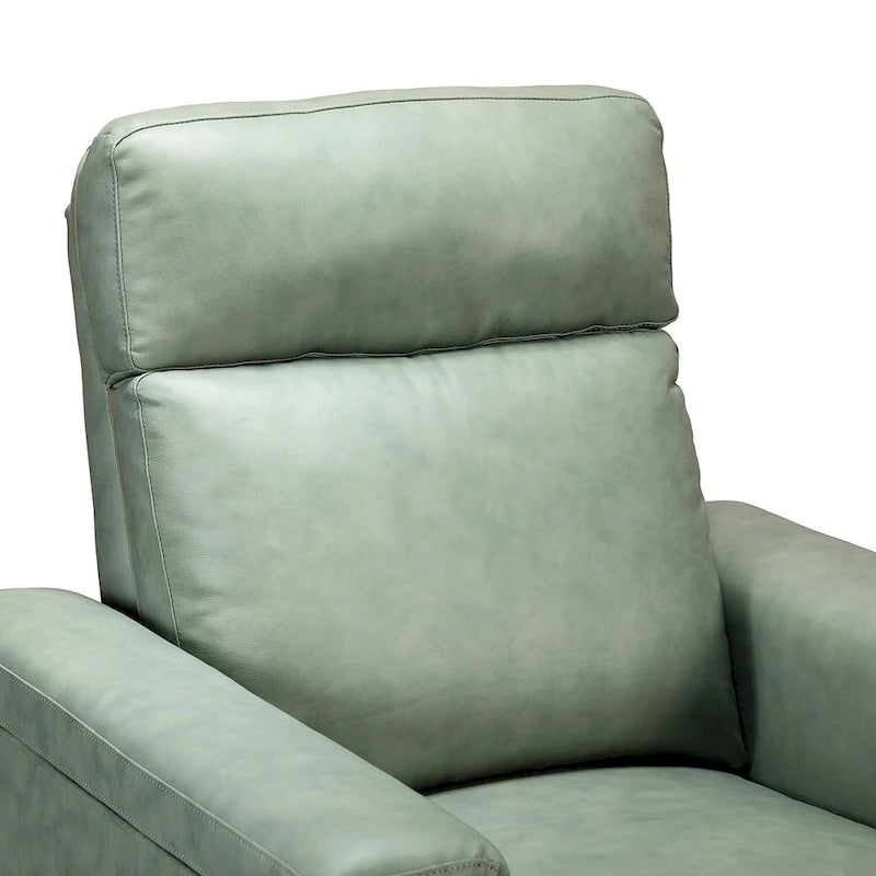 Brown Leather Power Recliner with USB Port - Single Seat