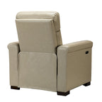 Brown Leather Power Recliner with USB Port - Single Seat