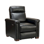 Brown Leather Power Recliner with USB Port - Single Seat