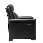 Brown Leather Power Recliner with USB Port - Single Seat