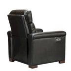 Brown Leather Power Recliner with USB Port - Single Seat