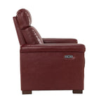 Brown Leather Power Recliner with USB Port - Single Seat
