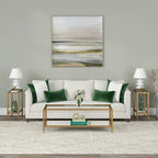 Clear Glass Rectangular Side Table with Mirrored Shelf