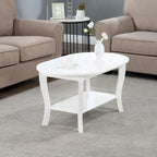 Convenience Concepts American Heritage Oval Coffee Table with Shelf