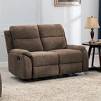 Transitional Fabric Living Room Reclining Loveseat