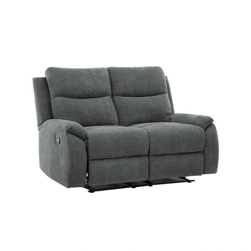 Transitional Fabric Living Room Reclining Loveseat