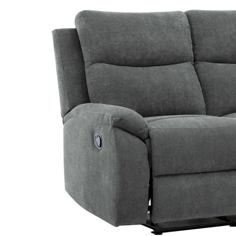 Transitional Fabric Living Room Reclining Loveseat