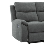 Transitional Fabric Living Room Reclining Loveseat