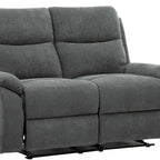Transitional Fabric Living Room Reclining Loveseat