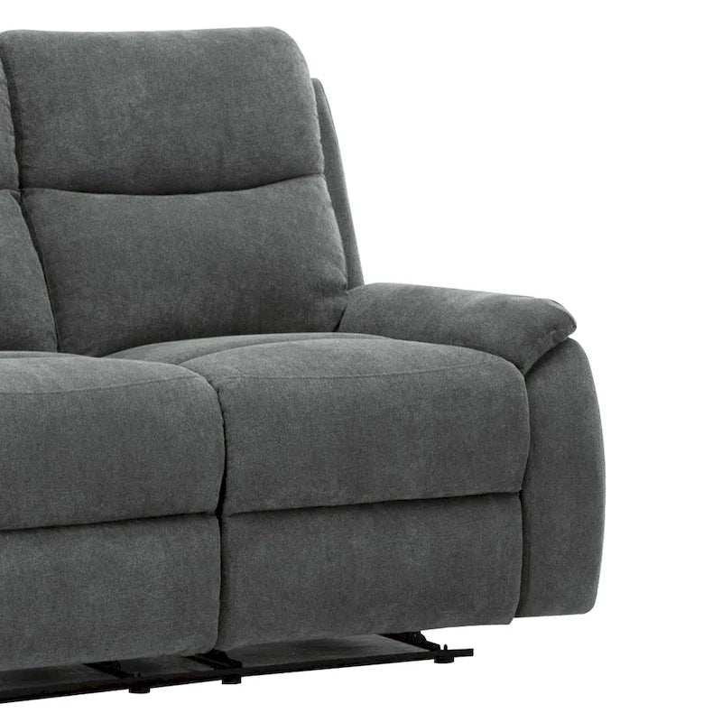 Transitional Fabric Living Room Reclining Loveseat