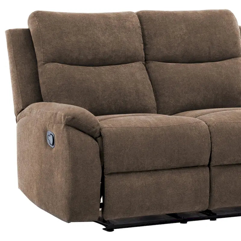 Transitional Fabric Living Room Reclining Loveseat