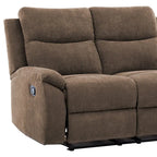 Transitional Fabric Living Room Reclining Loveseat