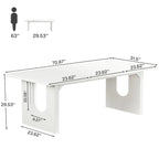 Modern Office Executive Desk, 70.9  Large Computer Desk Conference Table for Meeting