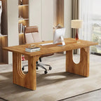 Modern Office Executive Desk, 70.9  Large Computer Desk Conference Table for Meeting