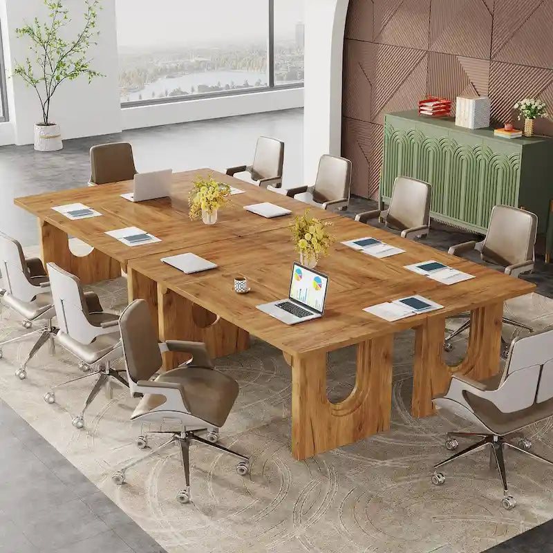 Modern Office Executive Desk, 70.9  Large Computer Desk Conference Table for Meeting