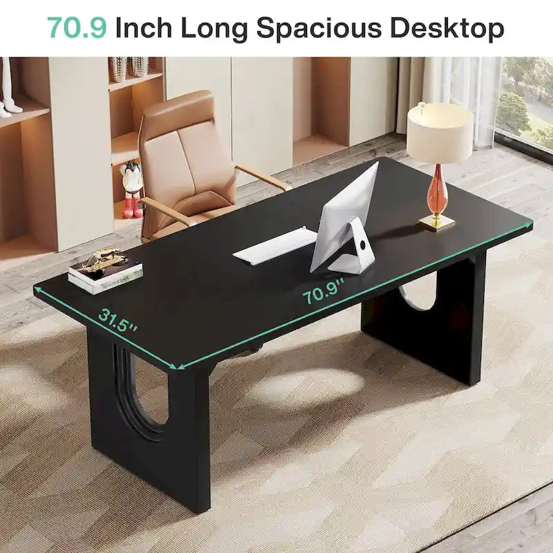 Modern Office Executive Desk, 70.9  Large Computer Desk Conference Table for Meeting