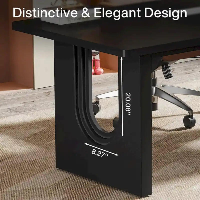 Modern Office Executive Desk, 70.9  Large Computer Desk Conference Table for Meeting
