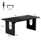 Modern Office Executive Desk, 70.9  Large Computer Desk Conference Table for Meeting