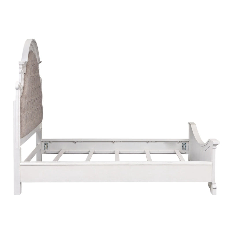 White Tufted Upholstered Queen/King Bed