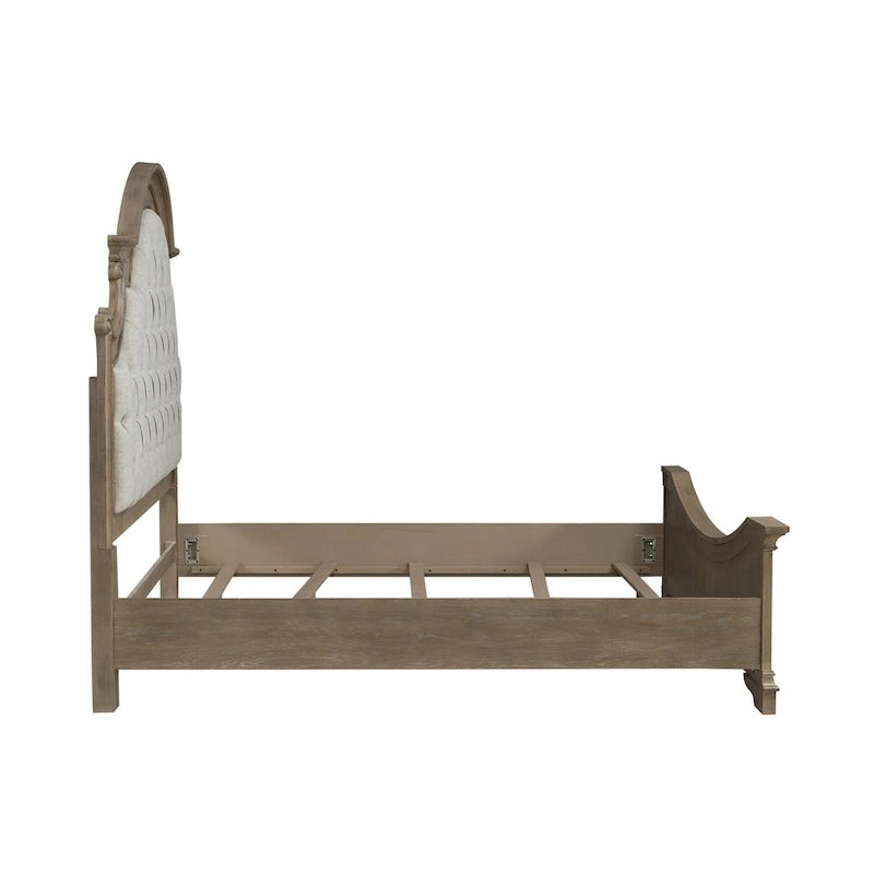 White Tufted Upholstered Queen/King Bed