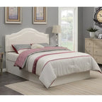 White Faux Leather Queen Upholstered Headboard