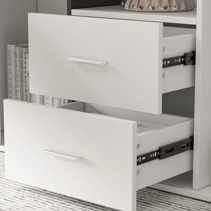 Brown L-Shaped Corner Desk 55-inch for Home Office