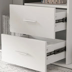 Brown L-Shaped Corner Desk 55-inch for Home Office