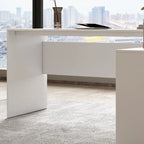 Brown L-Shaped Corner Desk 55-inch for Home Office