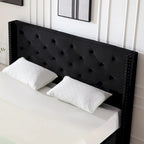 Velvet Upholstered Platform Bed - California King