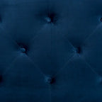 Navy Blue Velvet Tufted Headboard - Full Size
