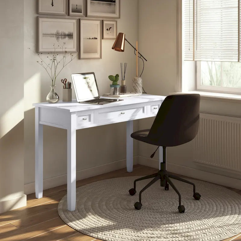 Solid wood transition style desk