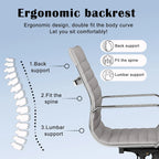 Black Ribbed Swivel Office Chair with Tilt Function