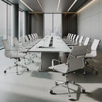 Black Ribbed Swivel Office Chair with Tilt Function