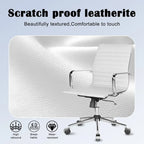 Black Ribbed Swivel Office Chair with Tilt Function