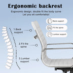 Black Ribbed Swivel Office Chair with Tilt Function