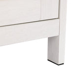 White and Brown Wood 2-Door Bathroom Storage Cabinet - 30.25  H x 23.63  W x 12.4  D
