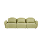 Living Room Furniture Three Seat Lazy Sofa Teddy Fabric White