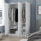 Wardrobe Armoire Shelves Hanging Rod Doors Closet Storage Cabinet