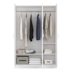 Wardrobe Armoire Shelves Hanging Rod Doors Closet Storage Cabinet