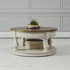 Antique White 3-Piece Table Set - 1 Round Cocktail & 2 End Tables