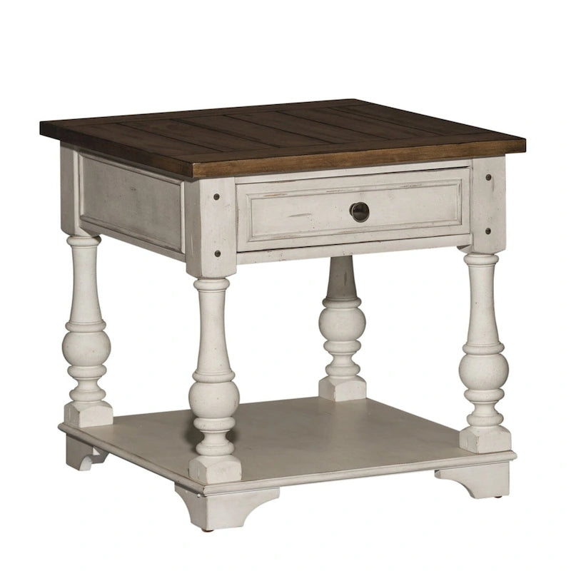 Antique White 3-Piece Table Set - 1 Round Cocktail & 2 End Tables