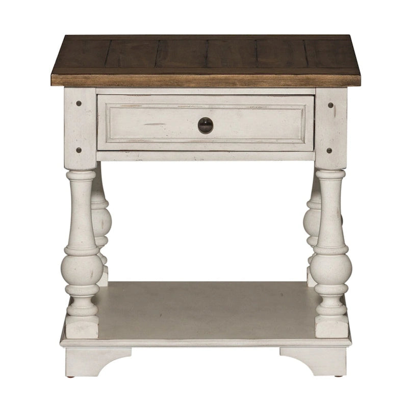 Antique White 3-Piece Table Set - 1 Round Cocktail & 2 End Tables