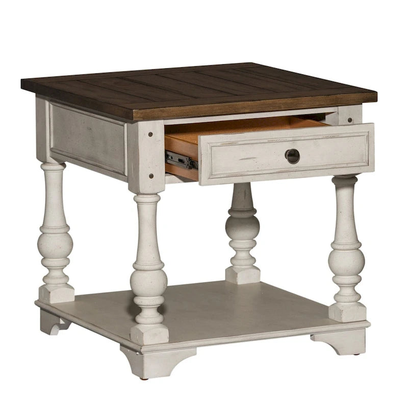 Antique White 3-Piece Table Set - 1 Round Cocktail & 2 End Tables